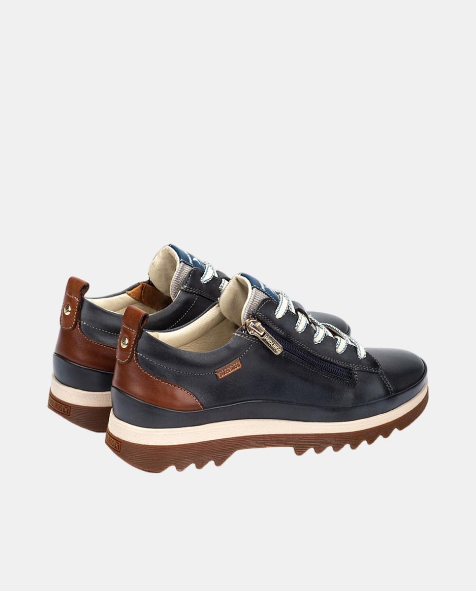 Imagen 3 de Zapatillas de mujer de piel con plantilla Memory Foam extraíble - Azul marino Azul marino