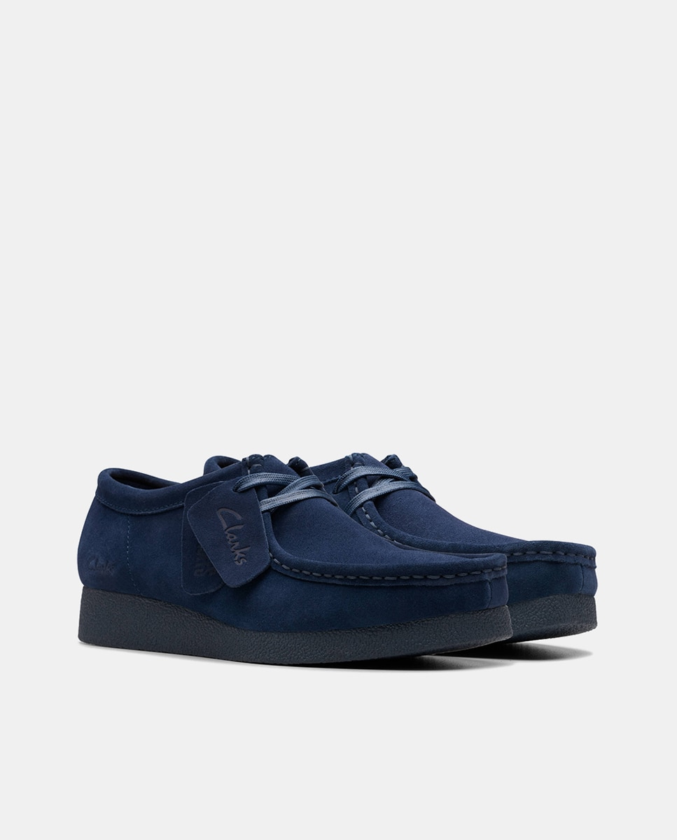 Mocassins WallabeeEVOSh de Camurça com Sola Crepe Azul-2