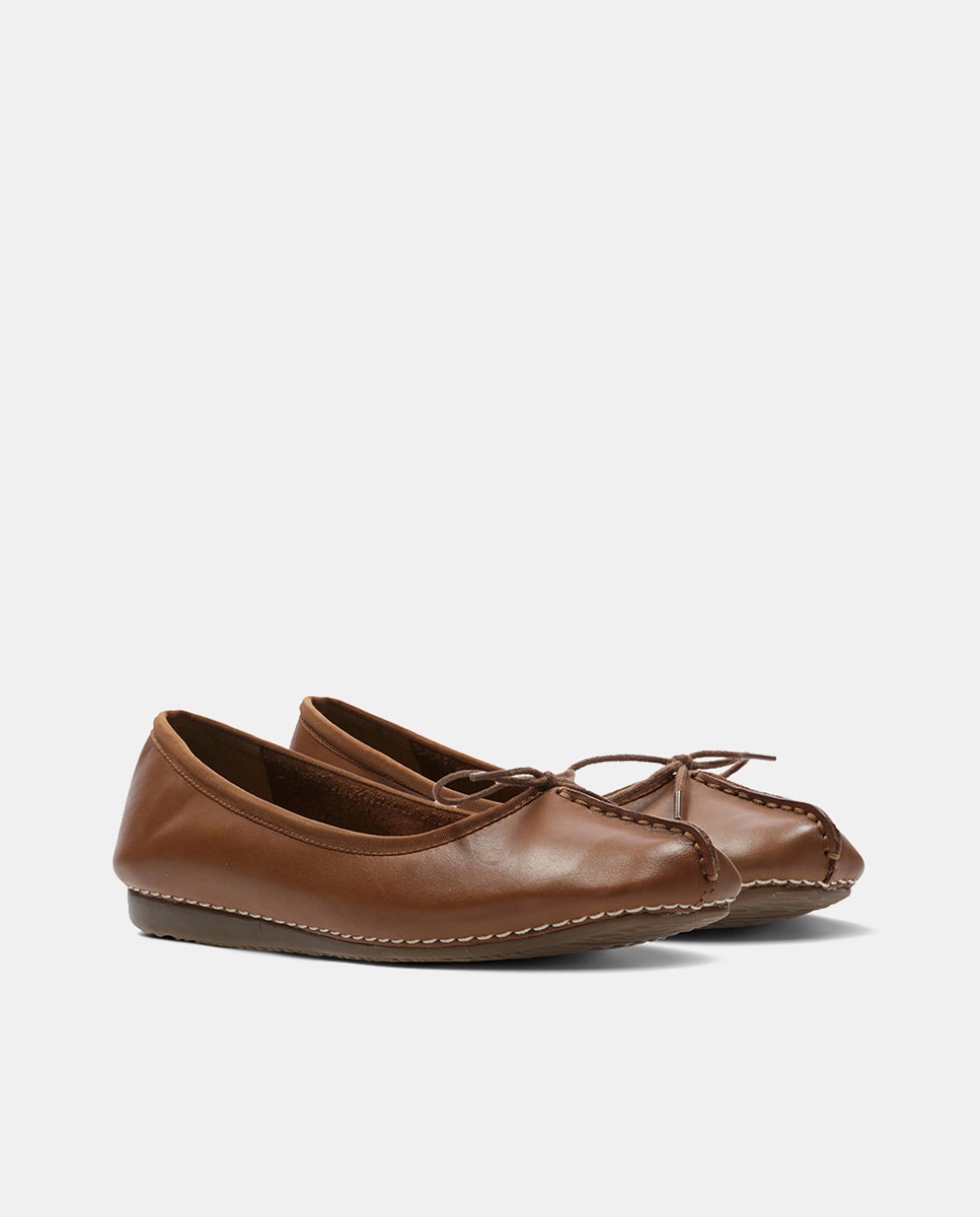 Sapatos Freckle Ice Dark Tan Lea com Sola de TR - Dark Tan Lea Castanho-2