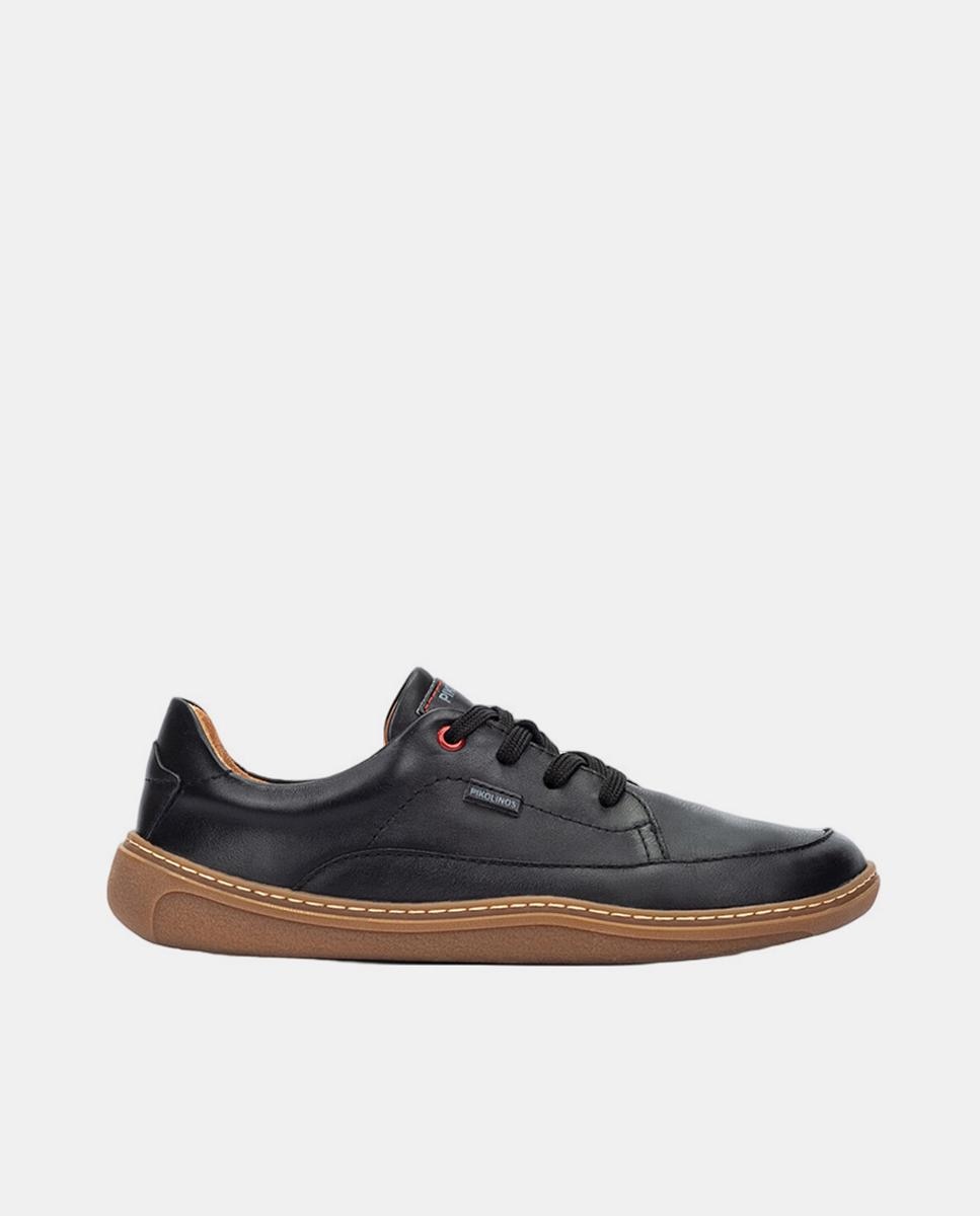Sapatilhas em Pele - Castanho Preto-1
