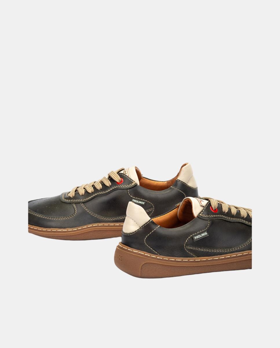 Sapatilhas em Pele - Verde Verde-4