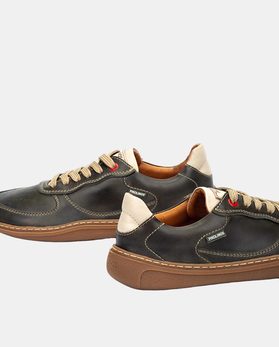 Sapatilhas em Pele - Verde Verde-4