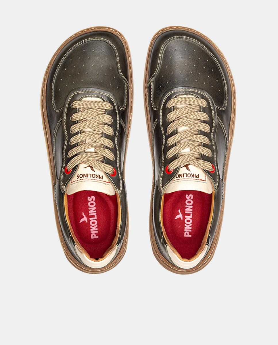 Sapatilhas em Pele - Verde Verde-6