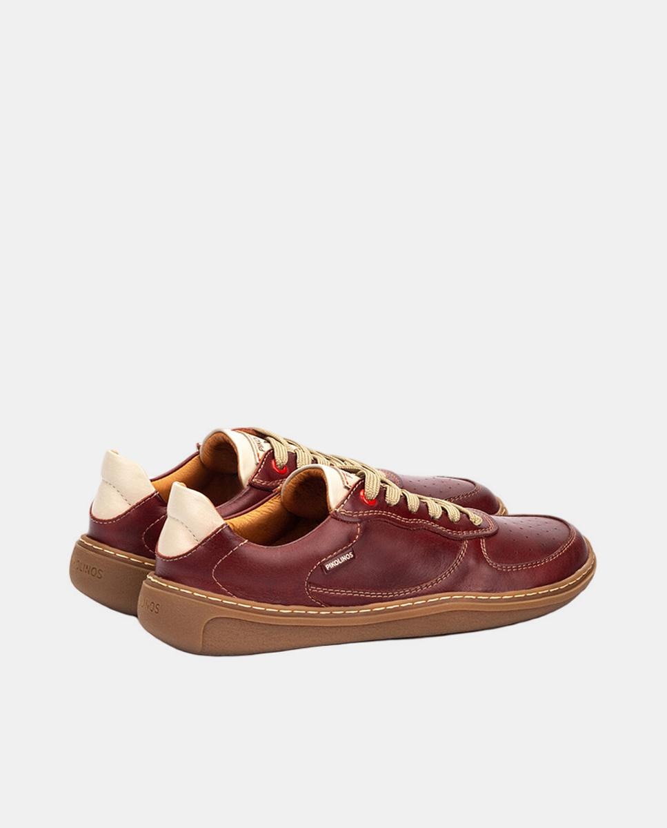 Zapatillas de piel en color Verde - Pikolinos - Granate Granate-3