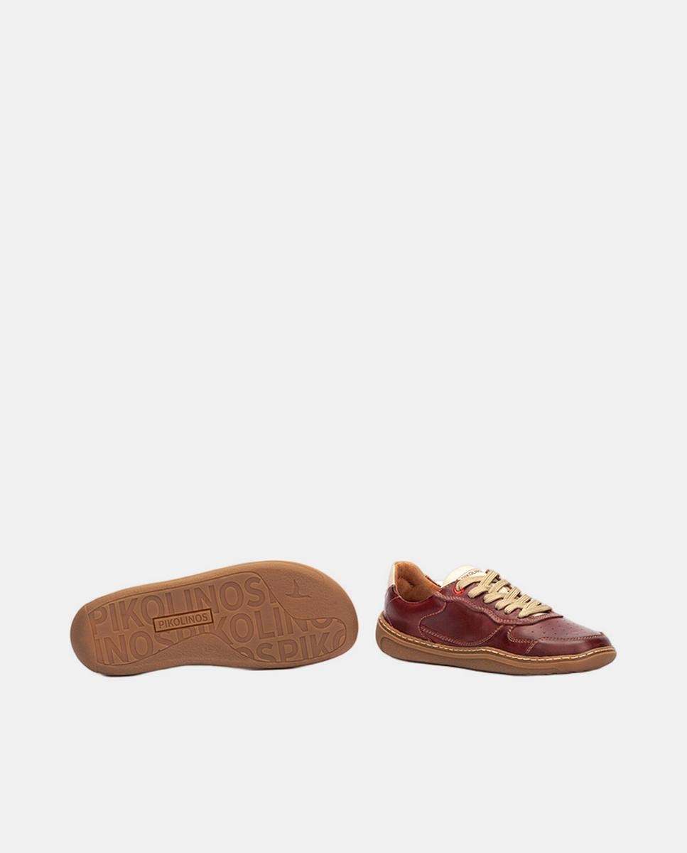 Zapatillas de piel en color Verde - Pikolinos - Granate Granate-6