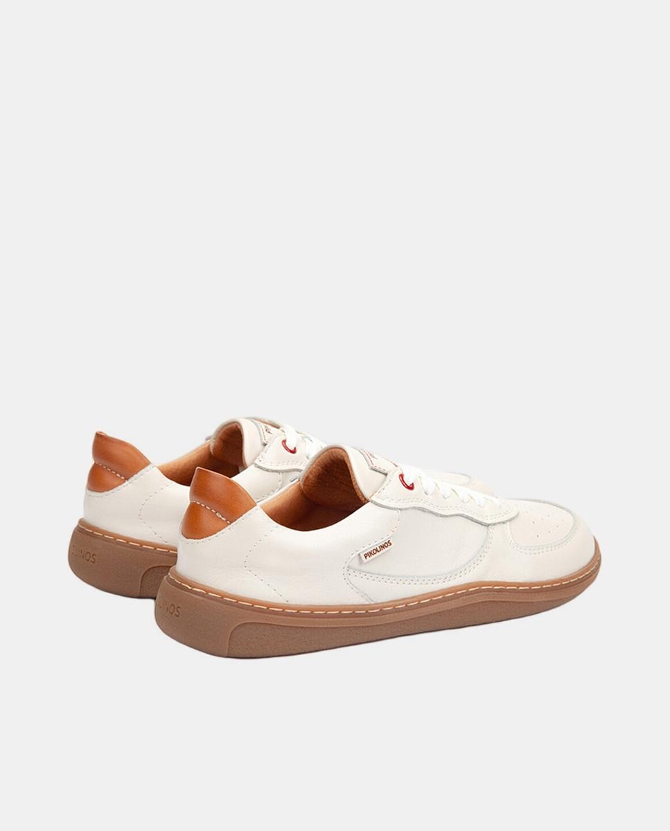 Zapatillas de piel en color Negro - Pikolinos - Blanco Blanco-3