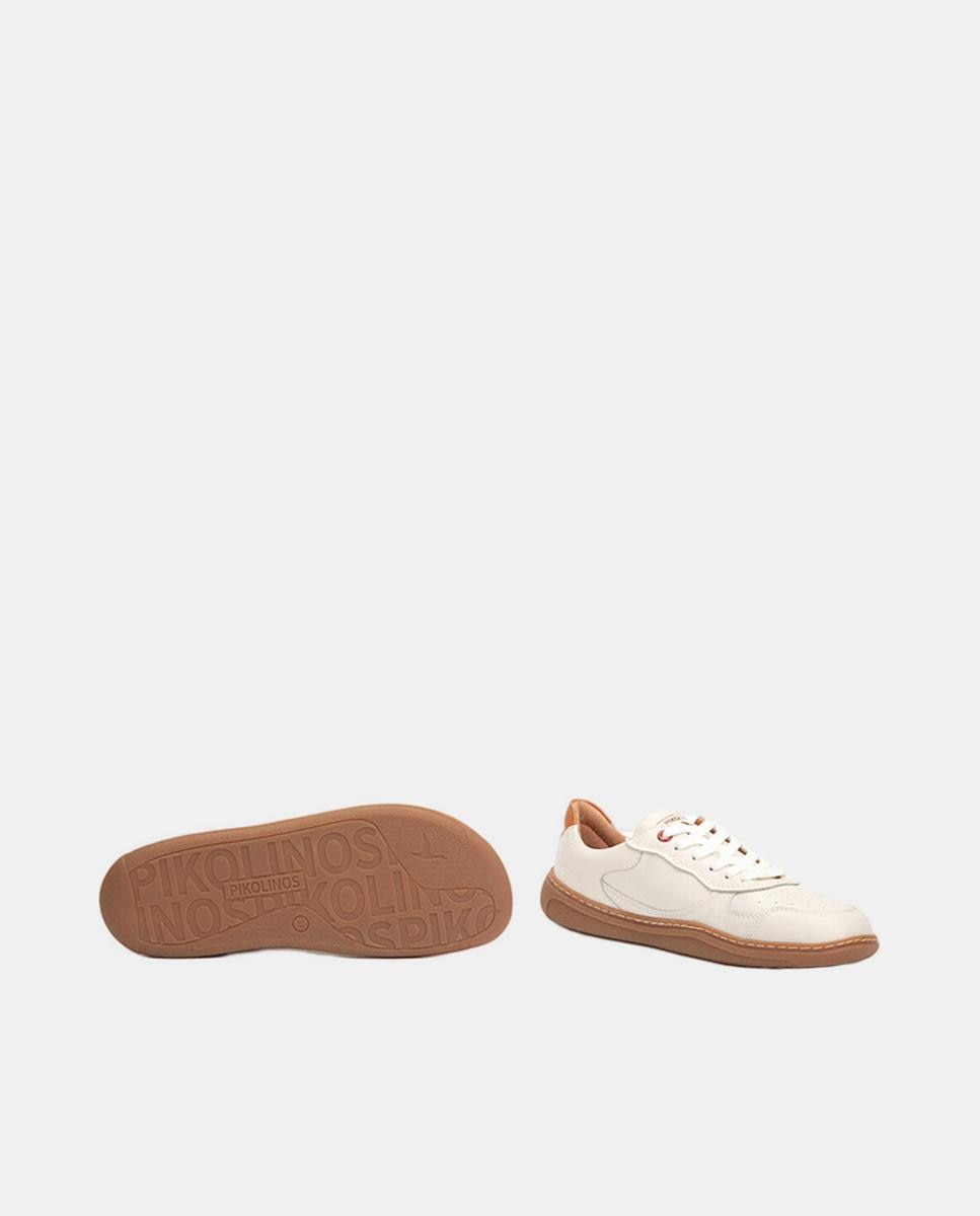 Zapatillas de piel en color Negro - Pikolinos - Blanco Blanco-6