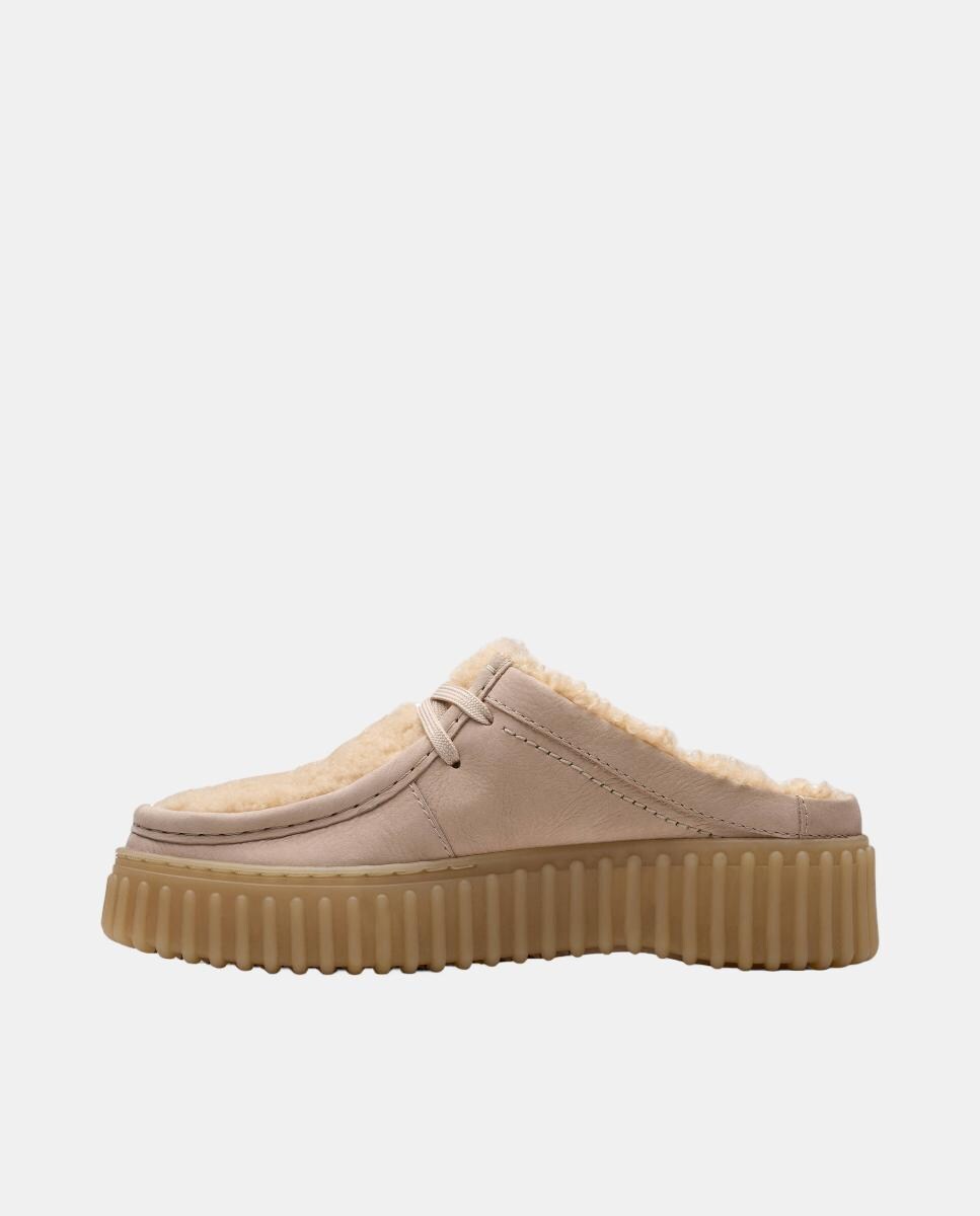 Sapatos Torhill Mule em Couro com Sola TR Castanho-3