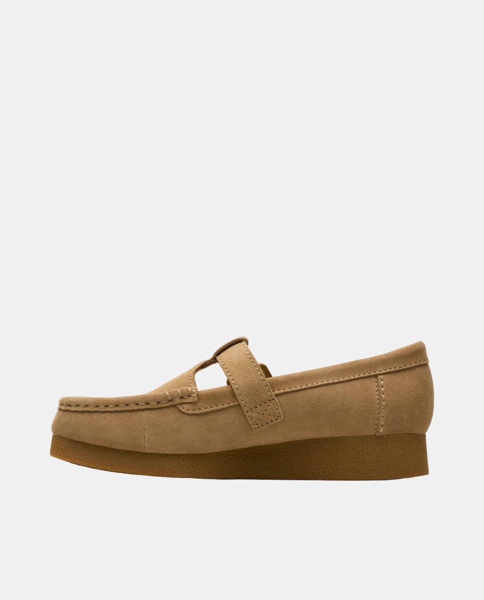Sapatos Wallabee EVOBar em Camurça com Sola de Borracha Castanho-escuro-3