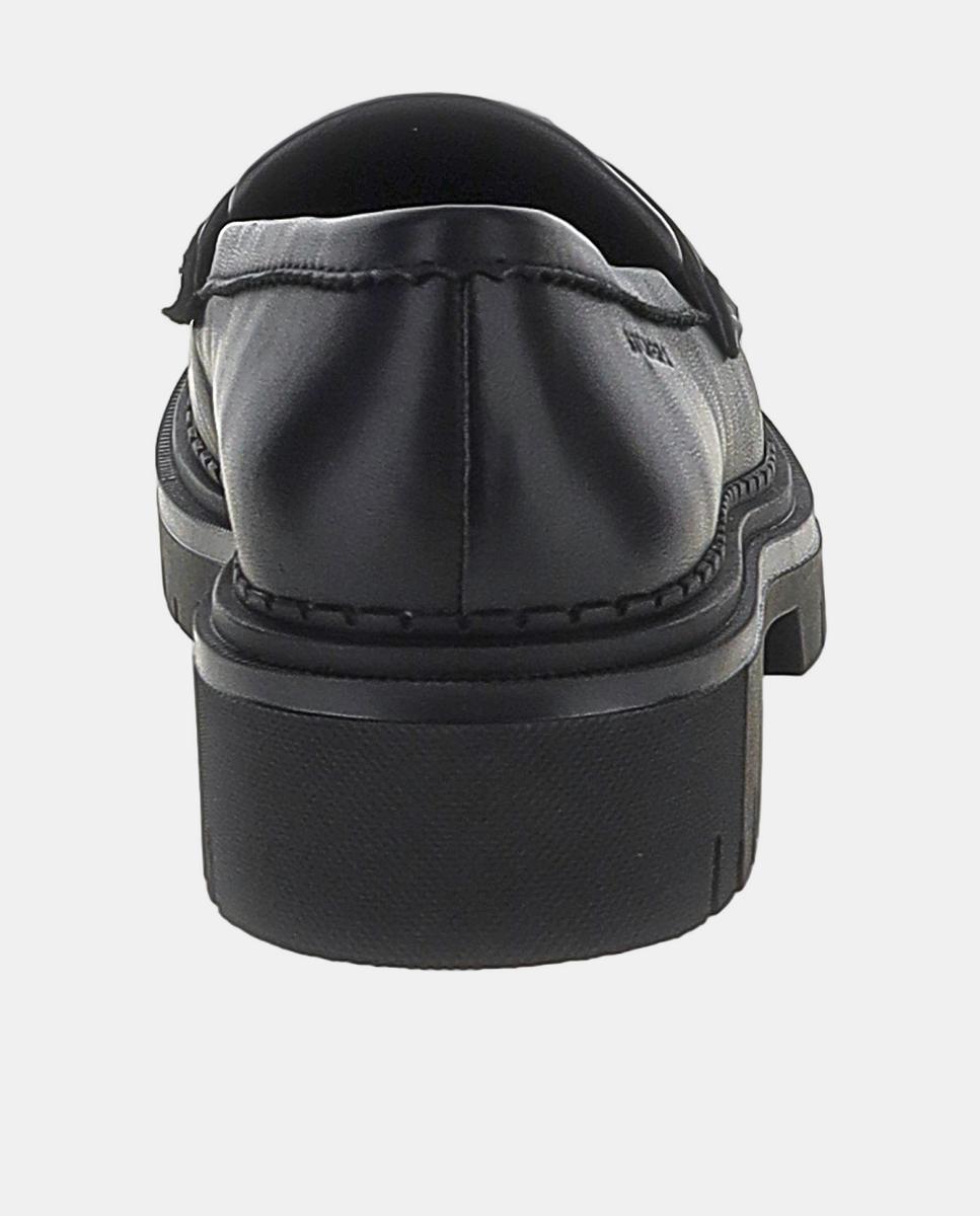 Mocassins com Travessão Acolchoado Preto-5