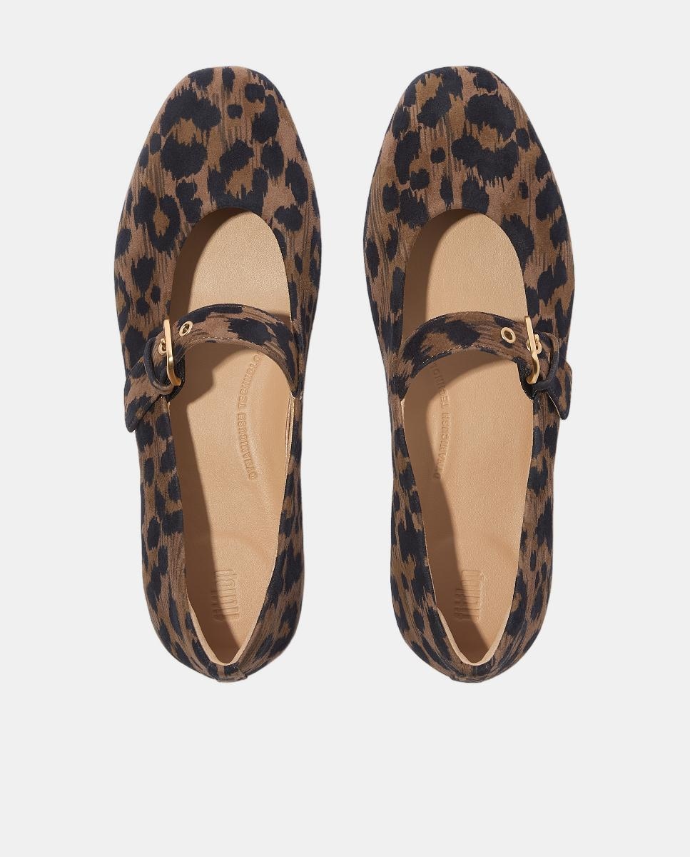 Sapatos de Presilha de Camurça Castanho-chocolate-3