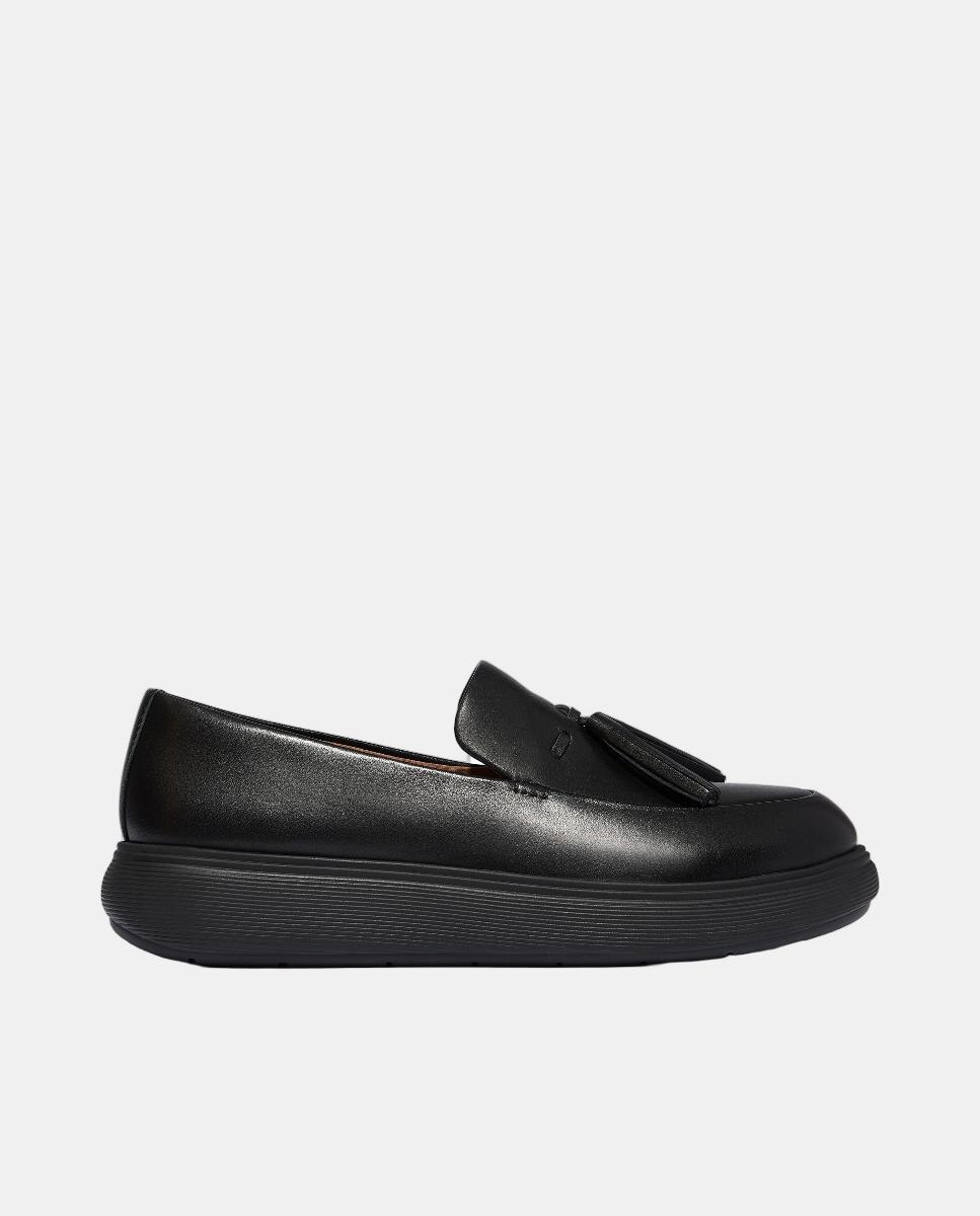Mocassins de Couro Preto-1