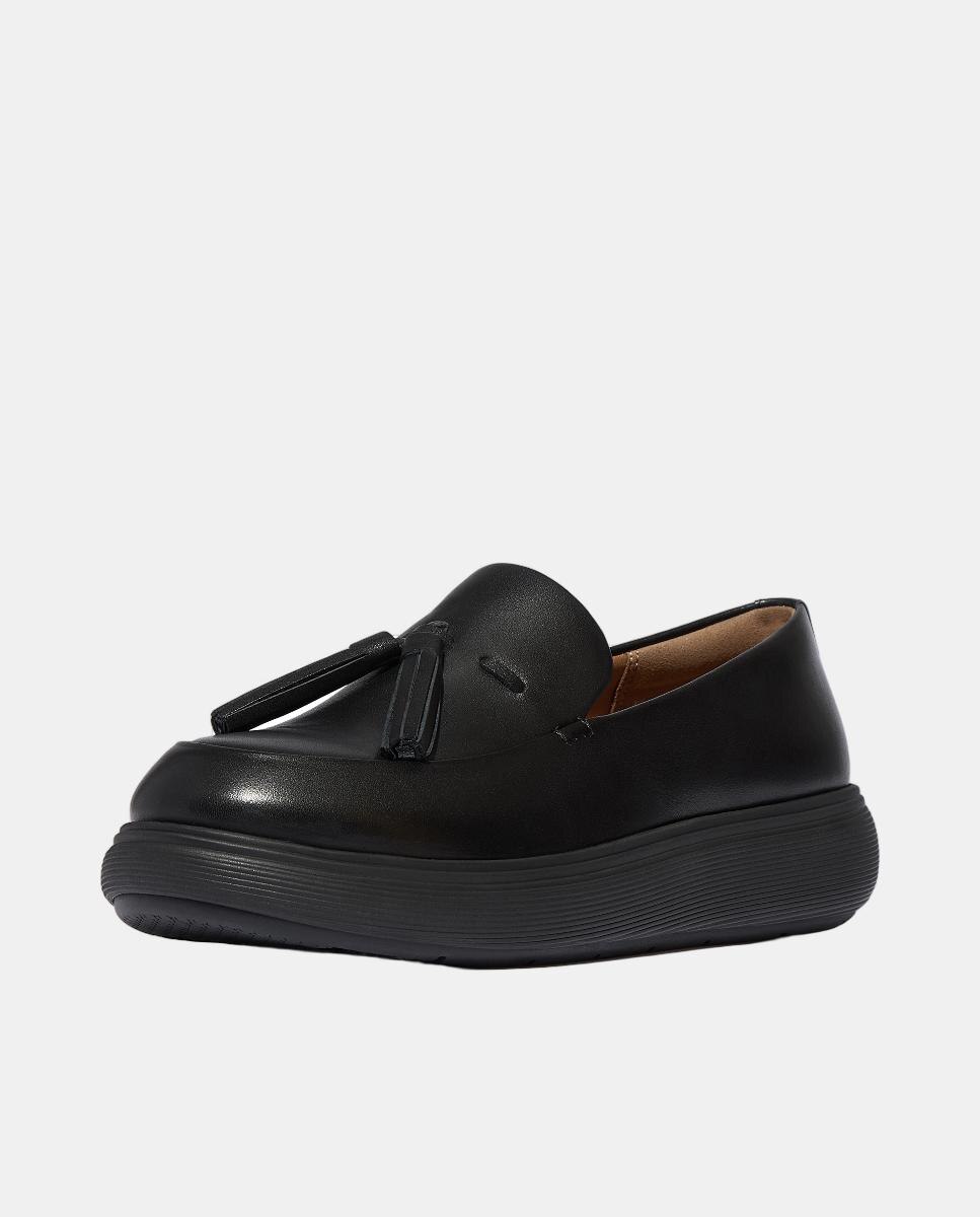 Mocassins de Couro Preto-2