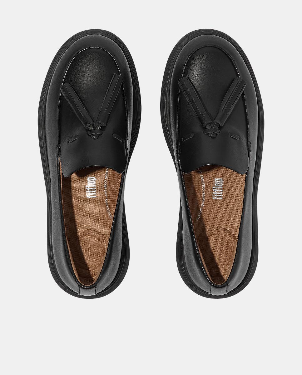Mocassins de Couro Preto-4