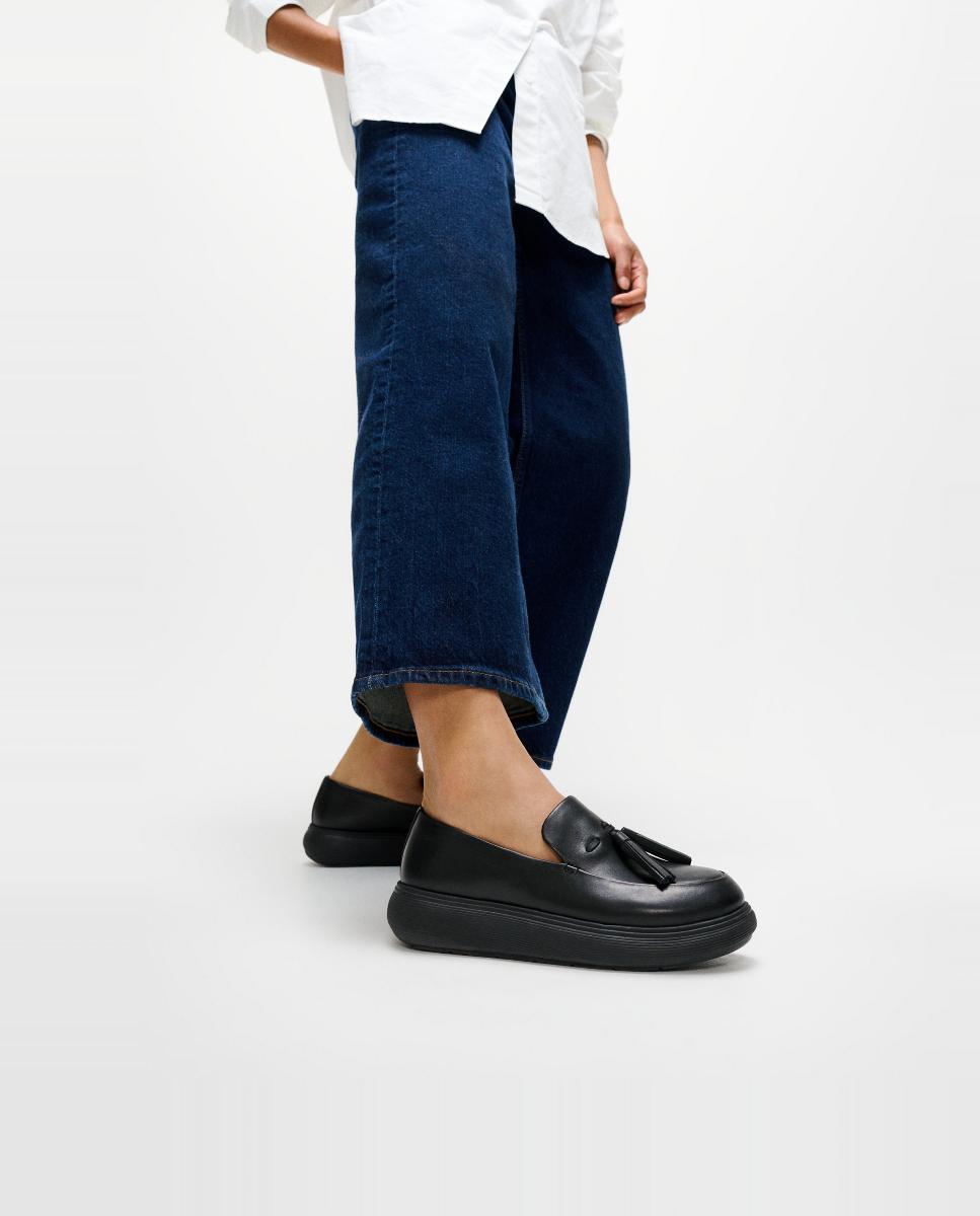 Mocassins de Couro Preto-6