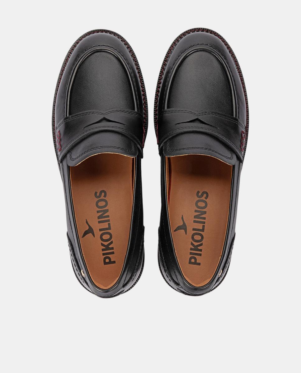 Mocasines de mujer de piel con suela extraligera - Pikolinos - Negro Negro-6