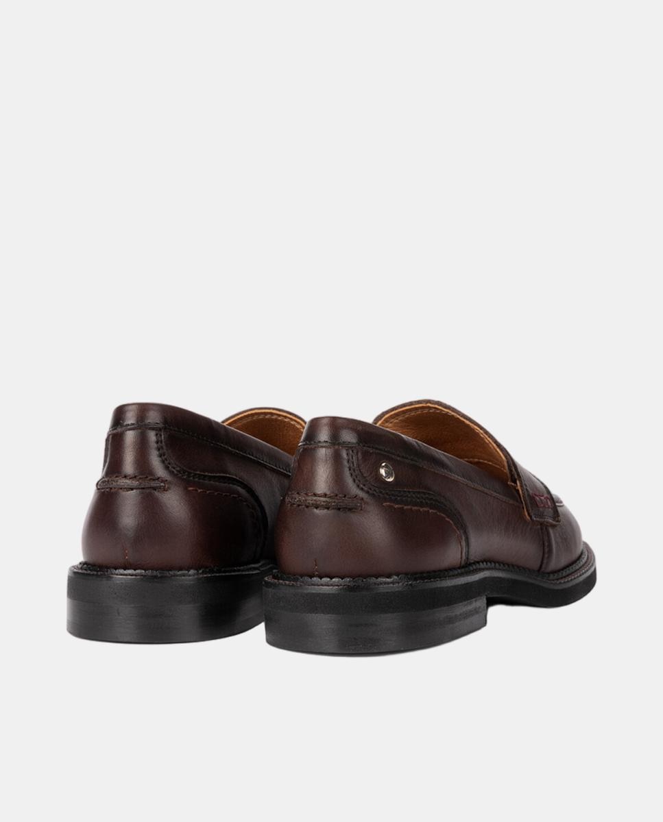 Mocassins de Mulher em Pele com Sola Extraligeira Castanho-escuro-3
