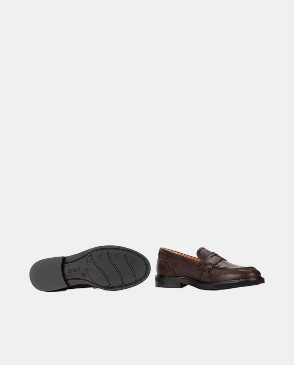 Mocassins de Mulher em Pele com Sola Extraligeira Castanho-escuro-5