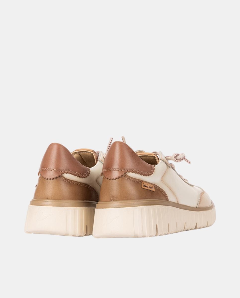 Sapatilhas de Mulher em Pele com Palmilha Acolchoada em Memory Foam e Sola Extraligeira - Branco Branco-3