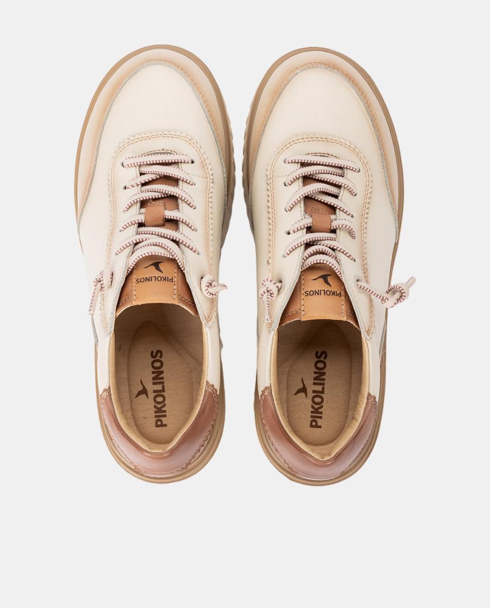 Sapatilhas de Mulher em Pele com Palmilha Acolchoada em Memory Foam e Sola Extraligeira - Branco Branco-6