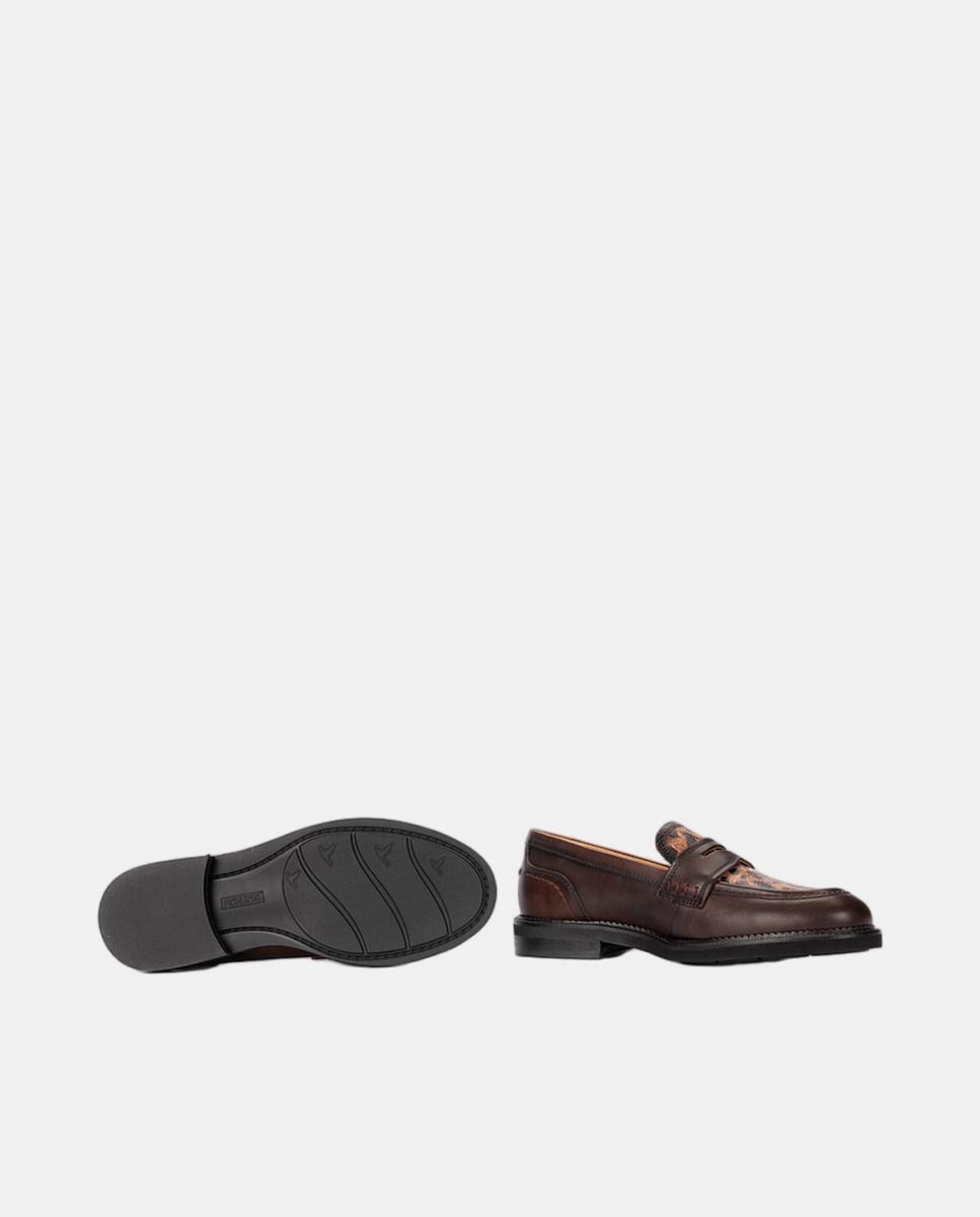 Mocassins de Mulher em Pele com Sola Extraligeira - Castanho Castanho-5