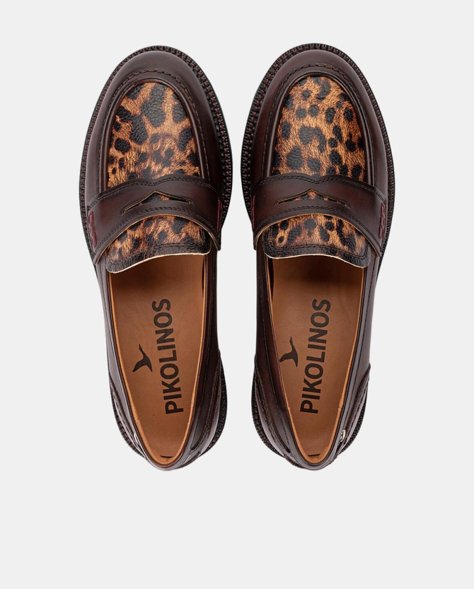 Mocassins de Mulher em Pele com Sola Extraligeira - Castanho Castanho-6