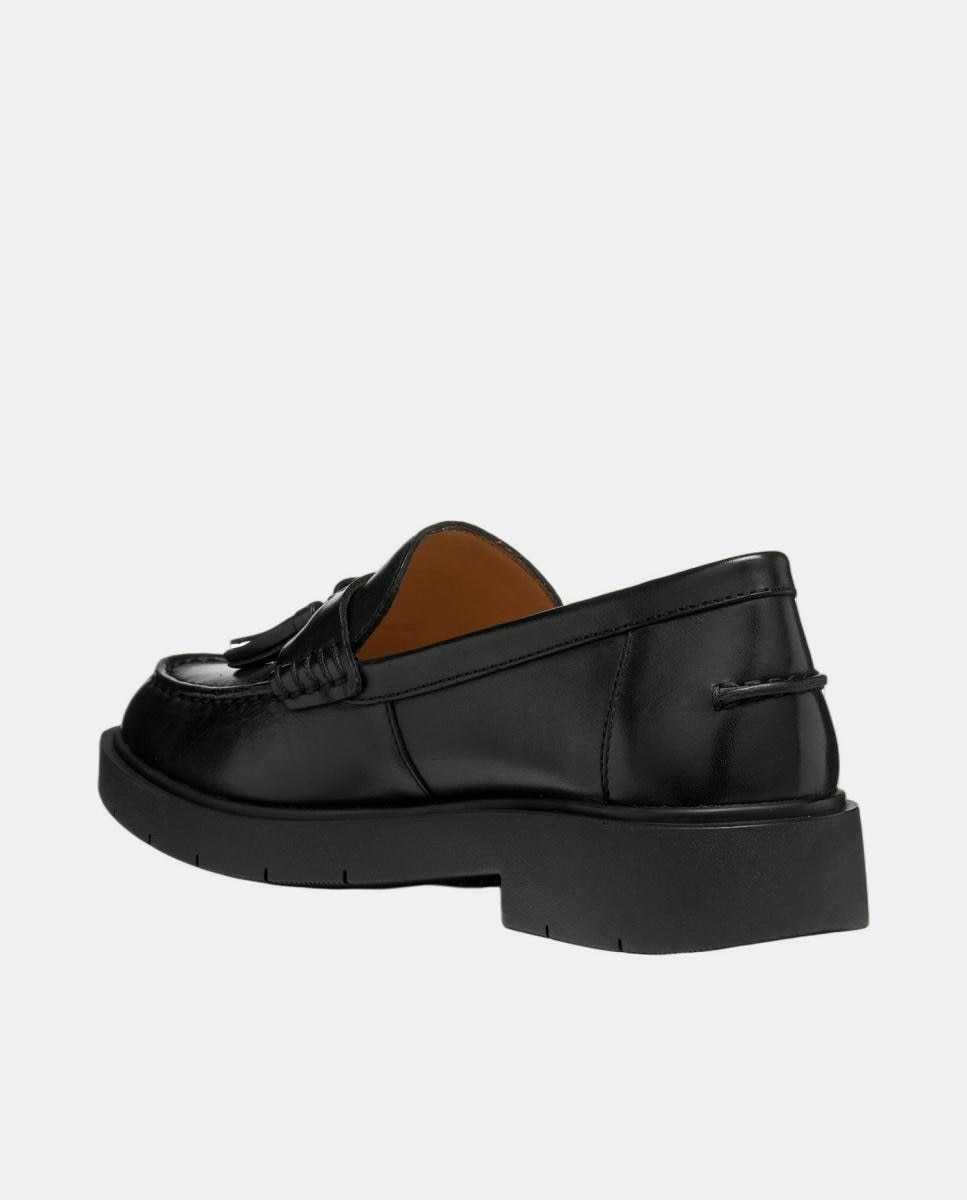 Mocassins de senhora em camurça e com sola amortecedora Preto-3