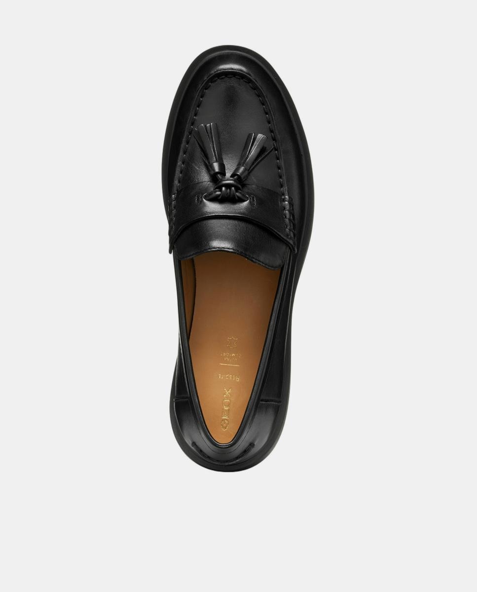 Mocassins de senhora em camurça e com sola amortecedora Preto-5