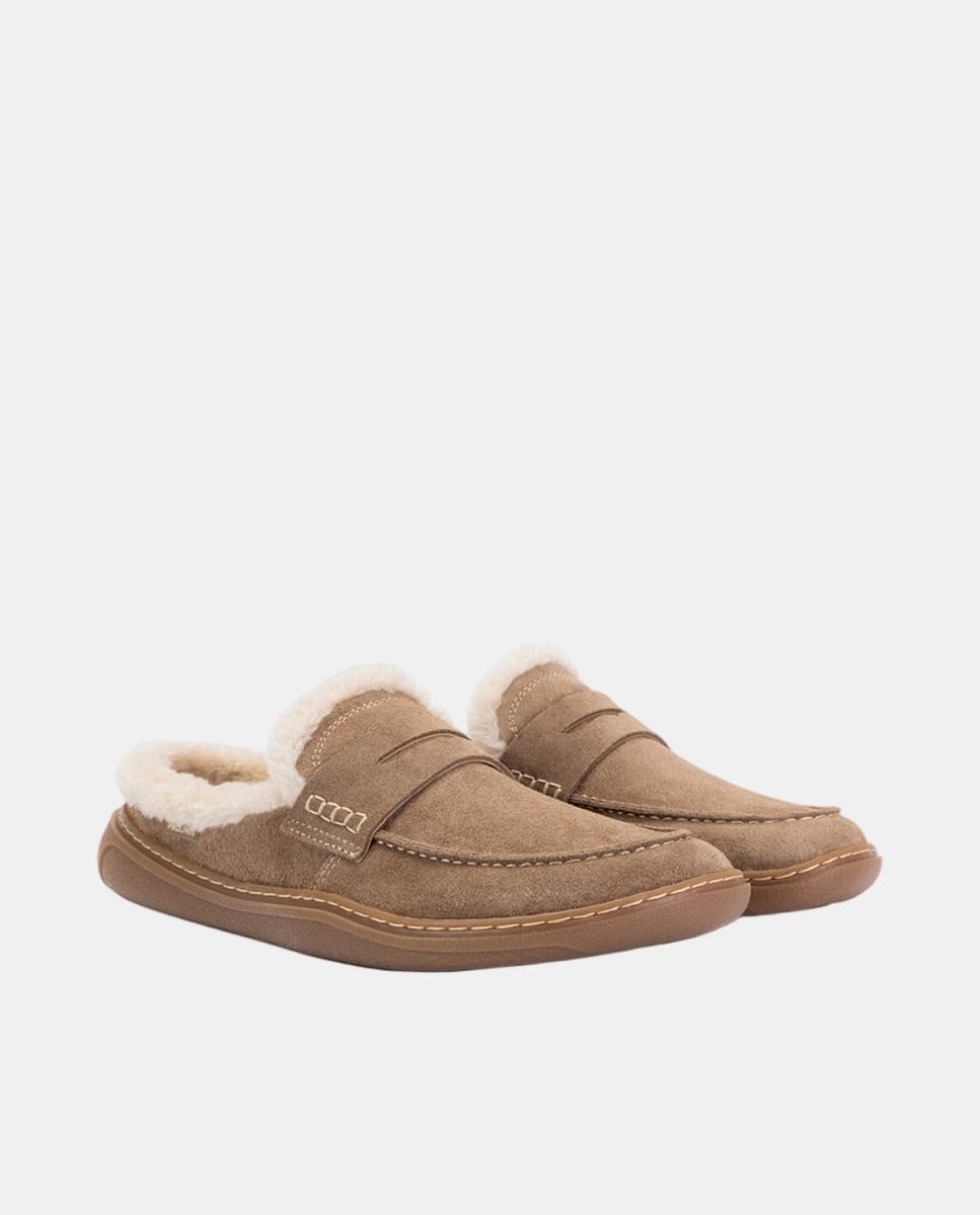 Socas de Pele Barefoot Unissexo com Forro Aconchegante Bege-2