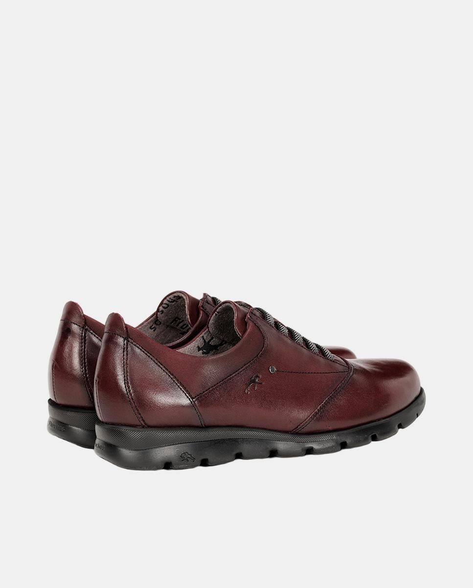 Sapatos em Pele com Fecho de Elásticos Vermelho/Grená-3