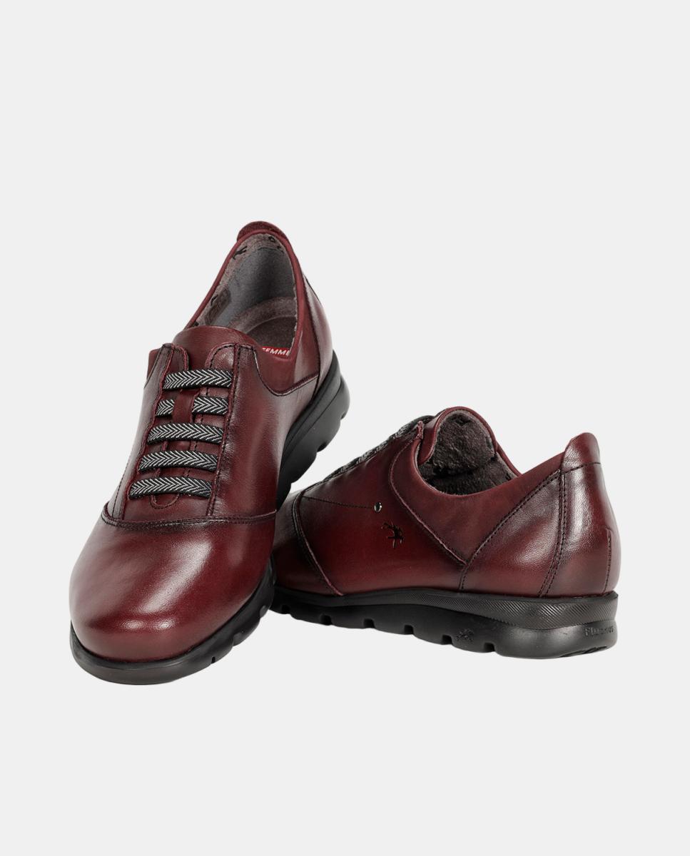 Sapatos em Pele com Fecho de Elásticos Vermelho/Grená-6