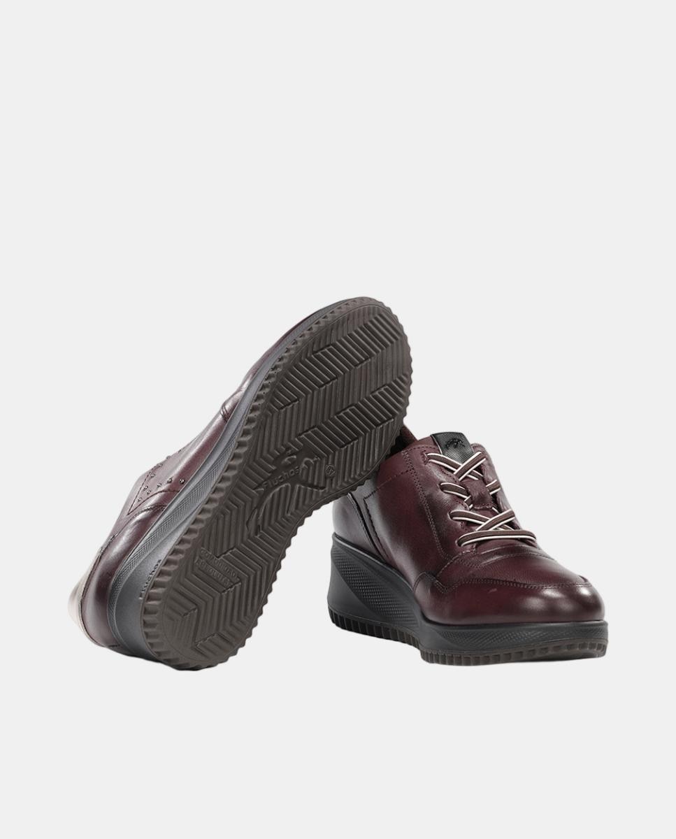 Sapatos em Pele com Fecho de Elásticos Vermelho/Grená-6