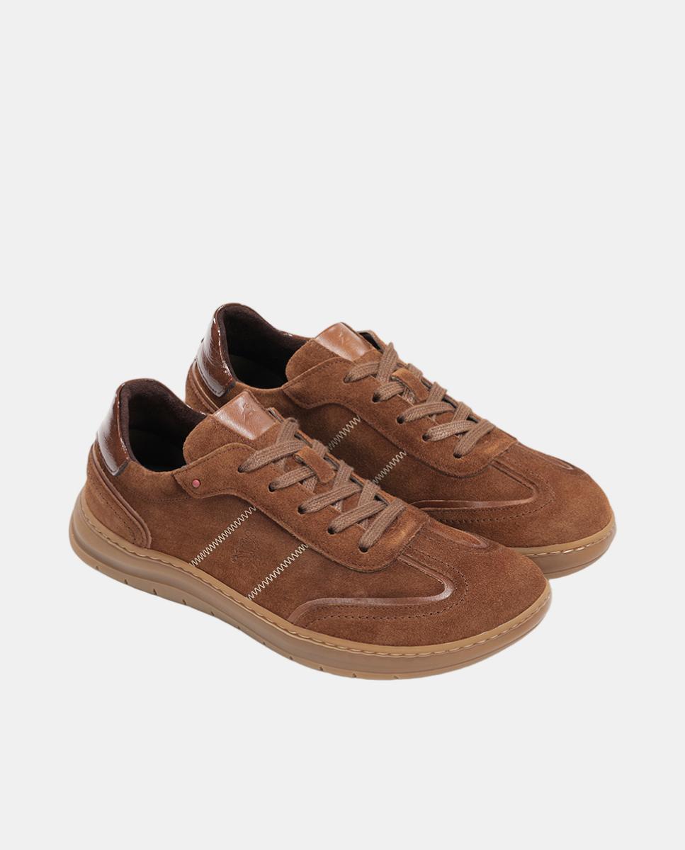 Sapatos em Camurça com Fecho de Atacadores Couro-4