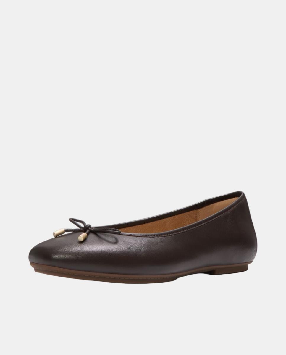 Bailarina de mujer de piel Delicato bow con lazo - FitFlop - Negro Negro-2