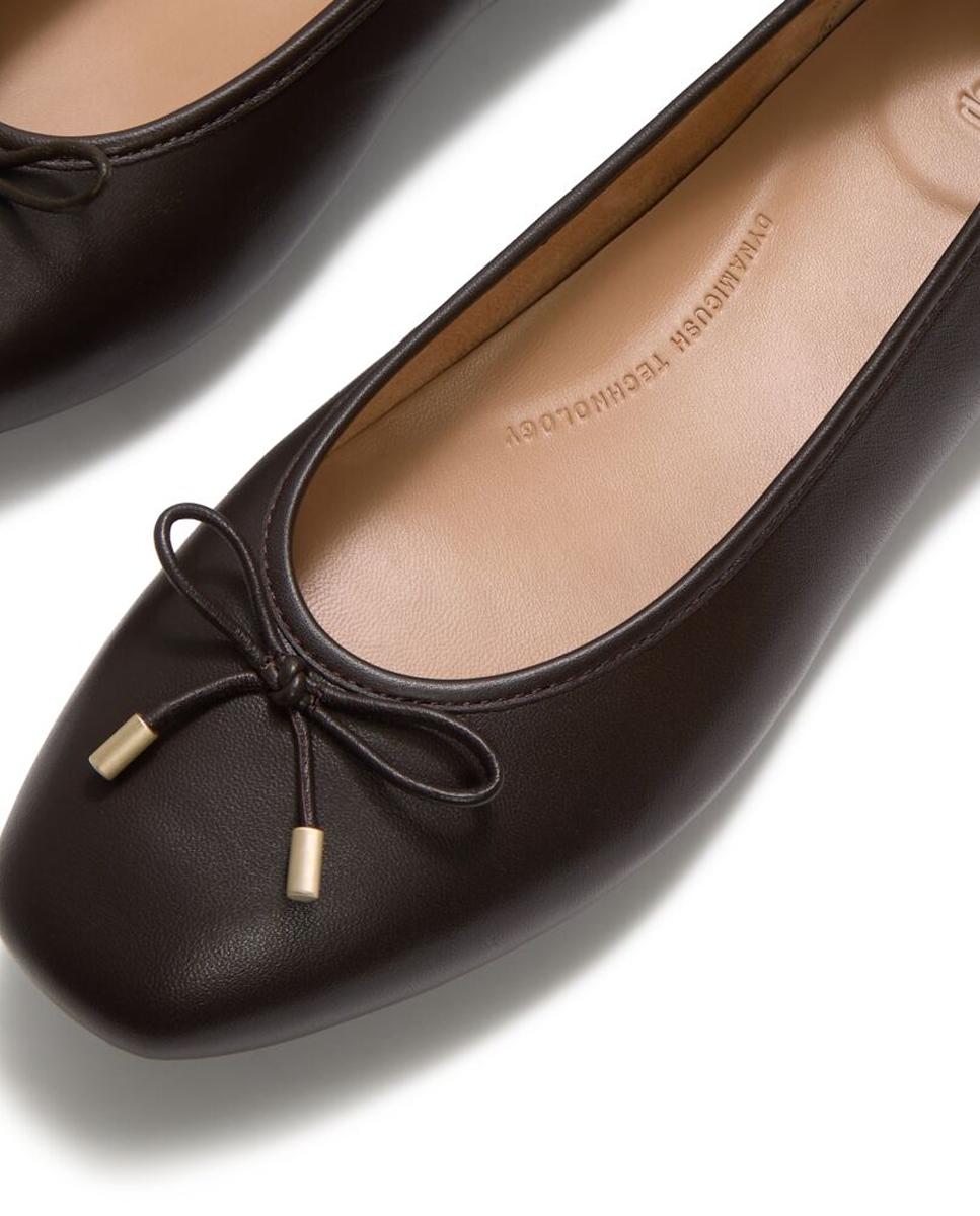 Bailarina de mujer de piel Delicato bow con lazo - FitFlop - Negro Negro-4
