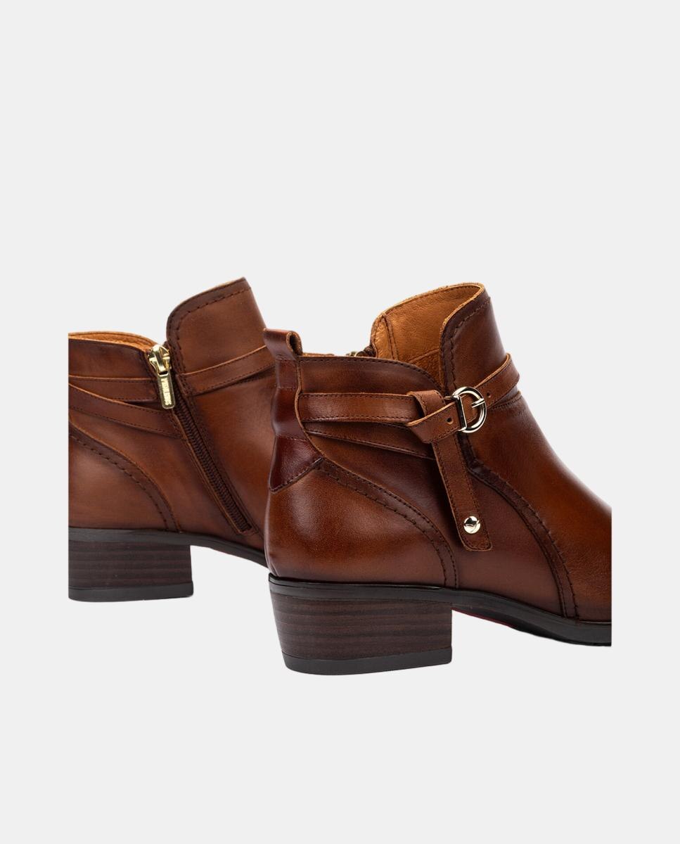 Botines de tacón de mujer de piel con cremallera - Pikolinos - Cuero Cuero-5