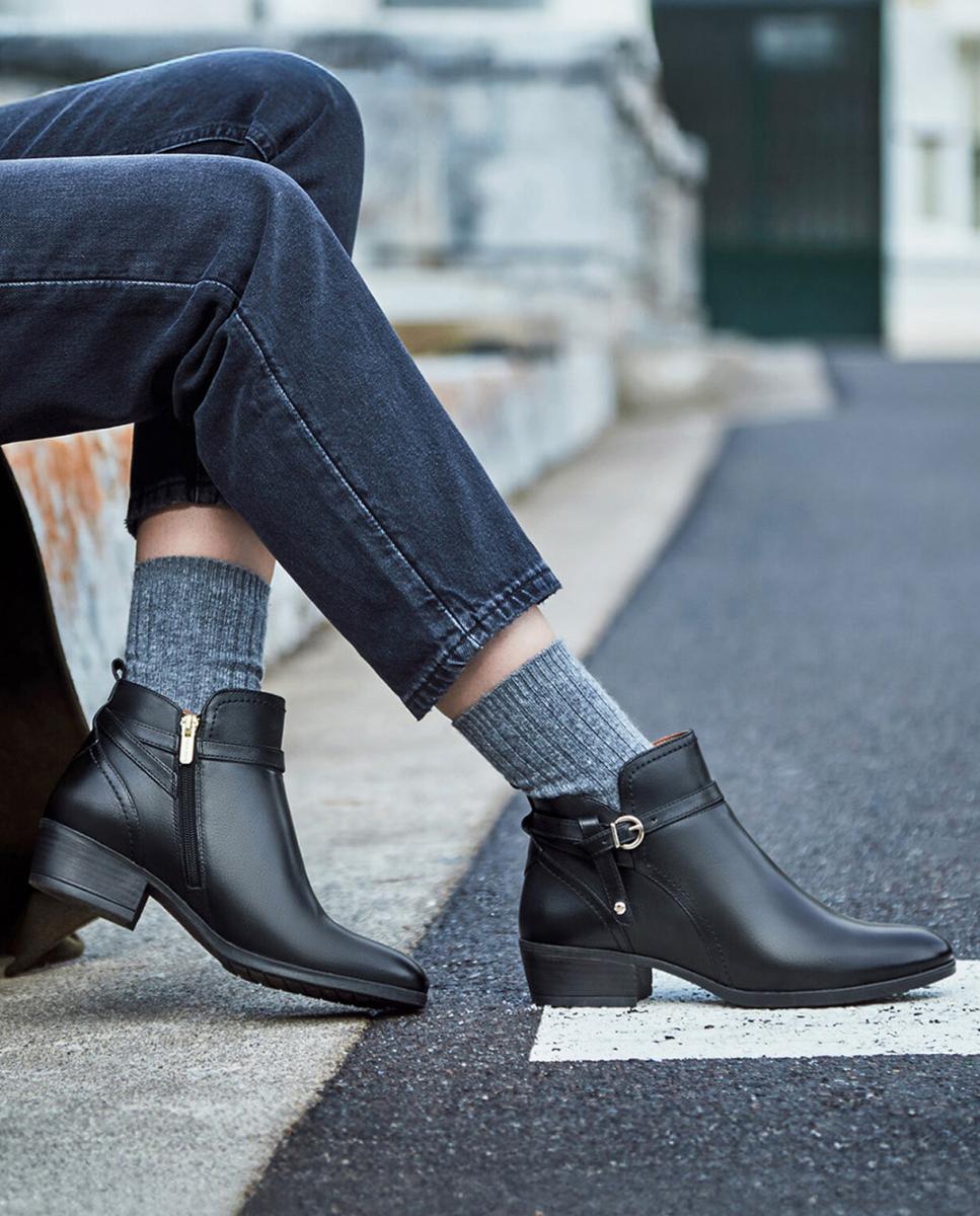 Botins em Pele - Castanho Preto-8