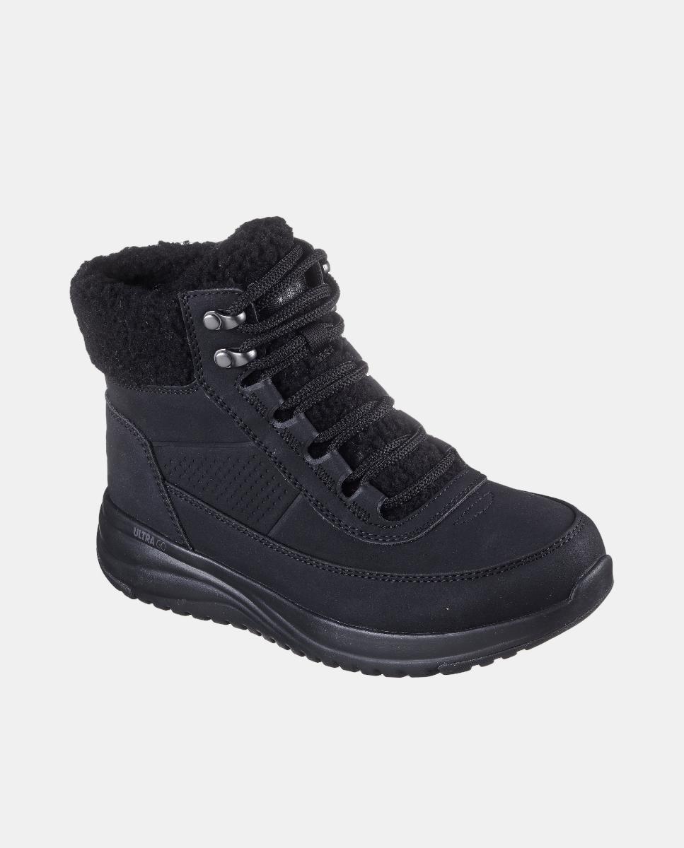 Skechers - Bota mujer con collar de pelo.