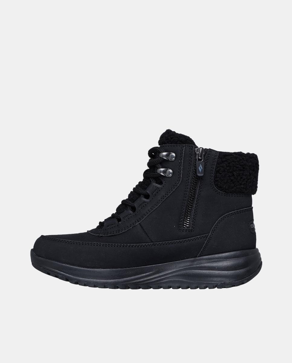 Imagen 2 de Bota mujer con collar de pelo - Skechers - Negro Negro