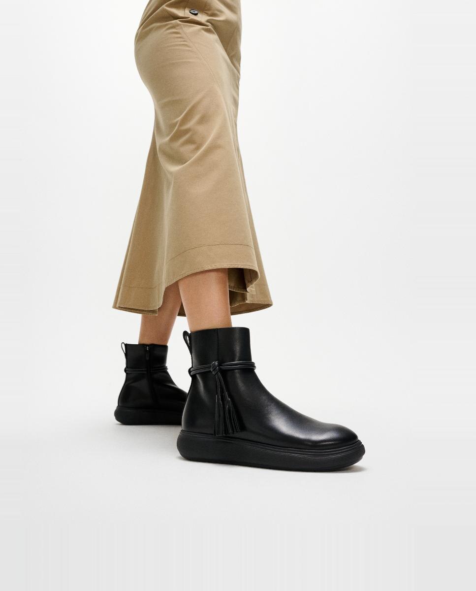 Botins de Couro Preto-7