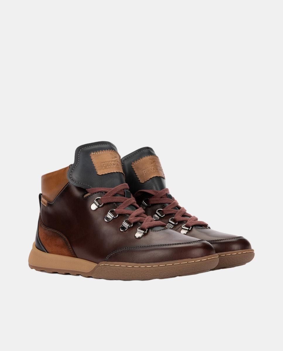 Zapatillas de mujer de piel con plantilla Memory Foam extraíble - Pikolinos - Marrón oscuro Marrón oscuro-2