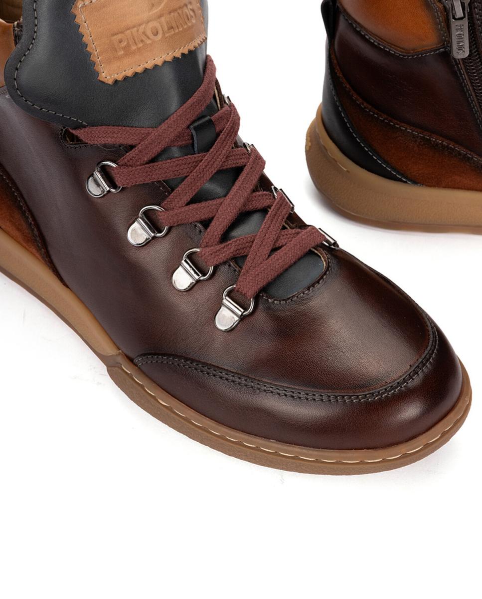 Zapatillas de mujer de piel con plantilla Memory Foam extraíble - Pikolinos - Marrón oscuro Marrón oscuro-4