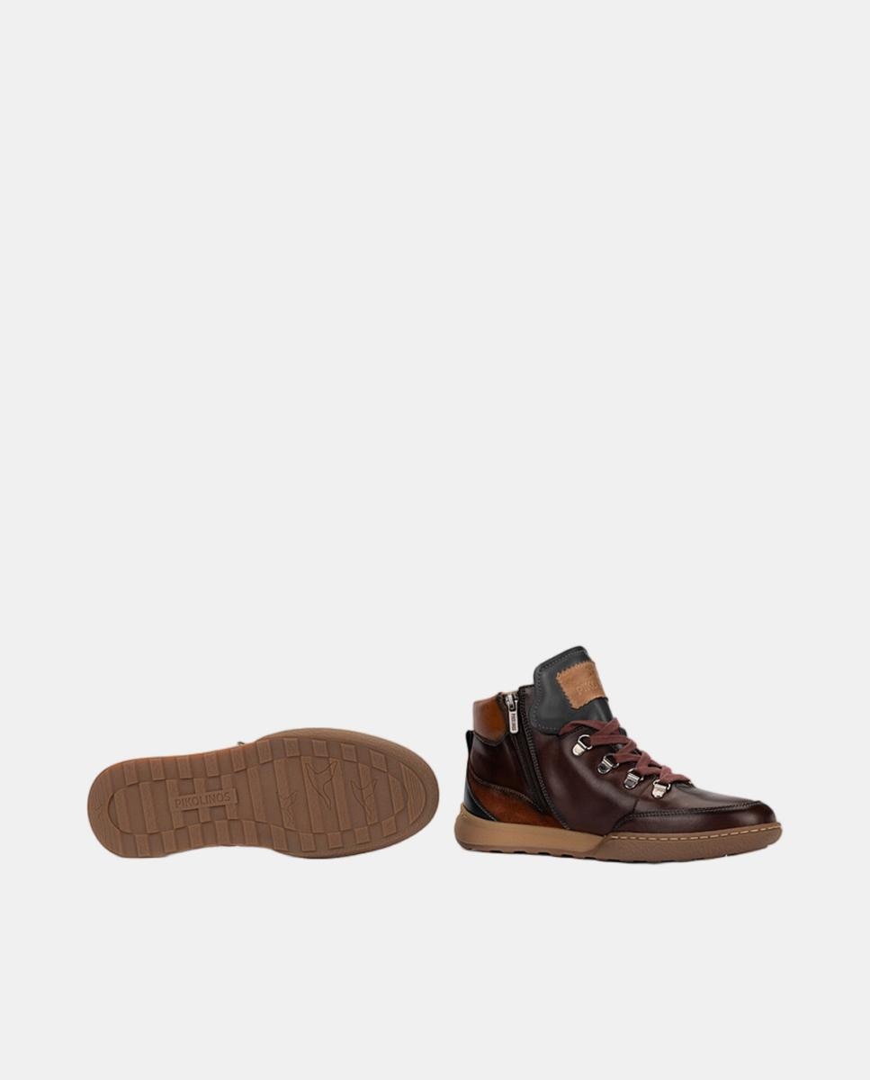 Zapatillas de mujer de piel con plantilla Memory Foam extraíble - Pikolinos - Marrón oscuro Marrón oscuro-5