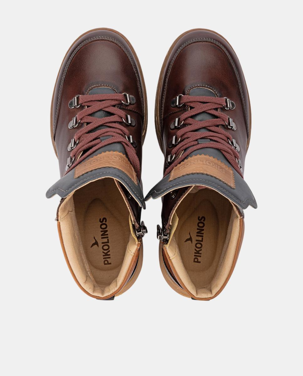 Zapatillas de mujer de piel con plantilla Memory Foam extraíble - Pikolinos - Marrón oscuro Marrón oscuro-6
