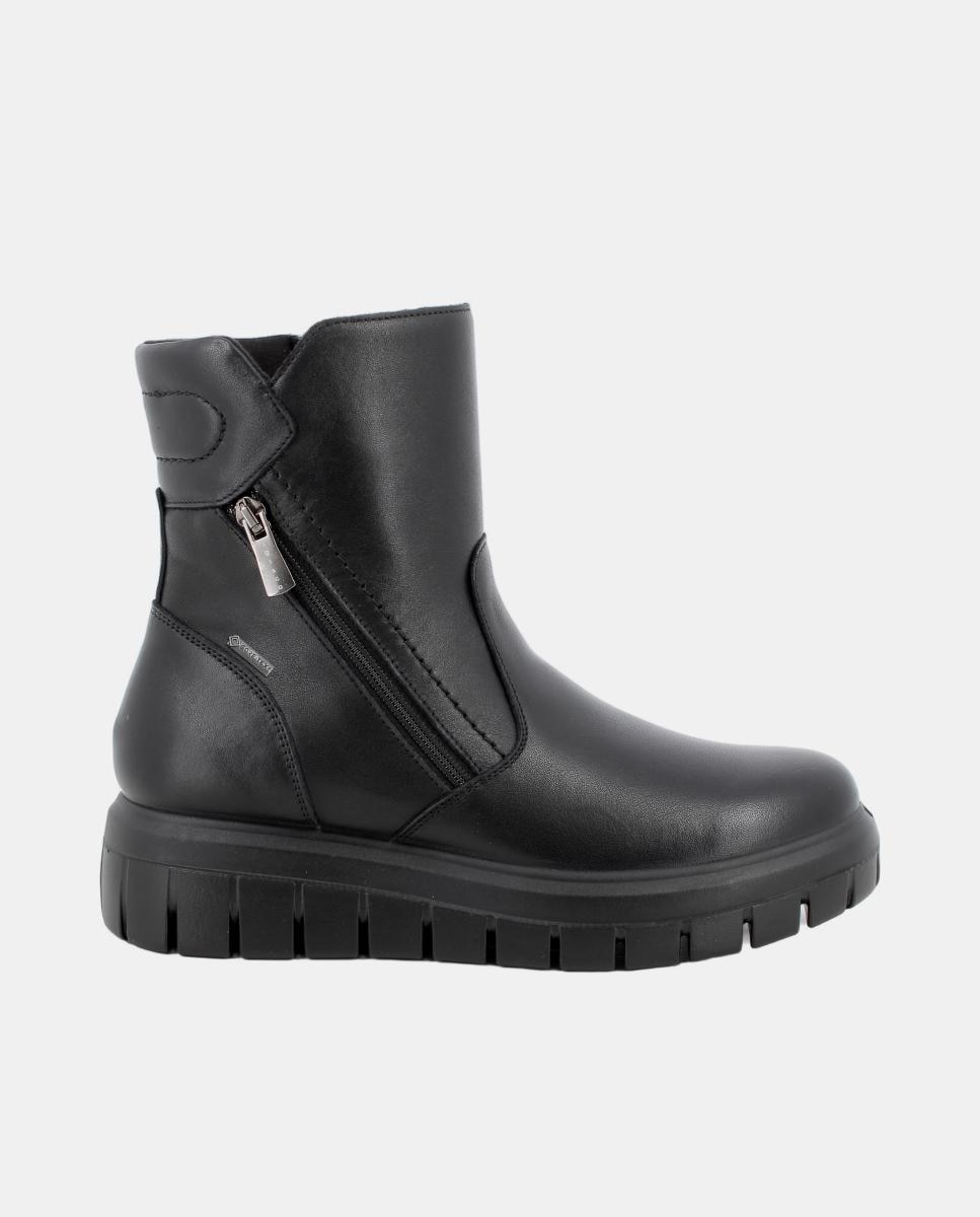 Imagem 0 de Botins em Pele com Fecho de Correr Lateral e Forro de Goretex