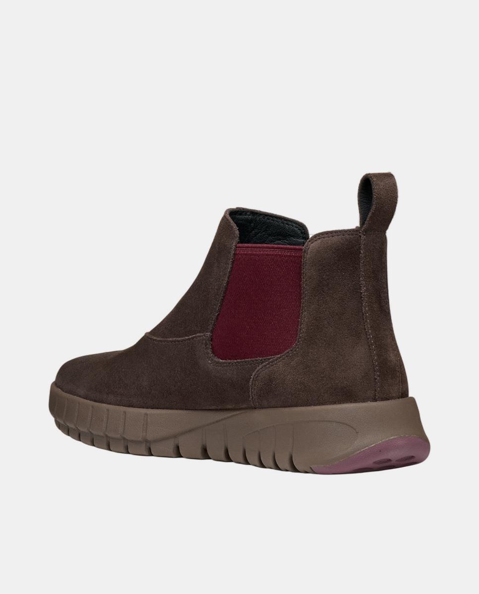 Botin Chelsea de senhora em camurça Castanho-chocolate-3