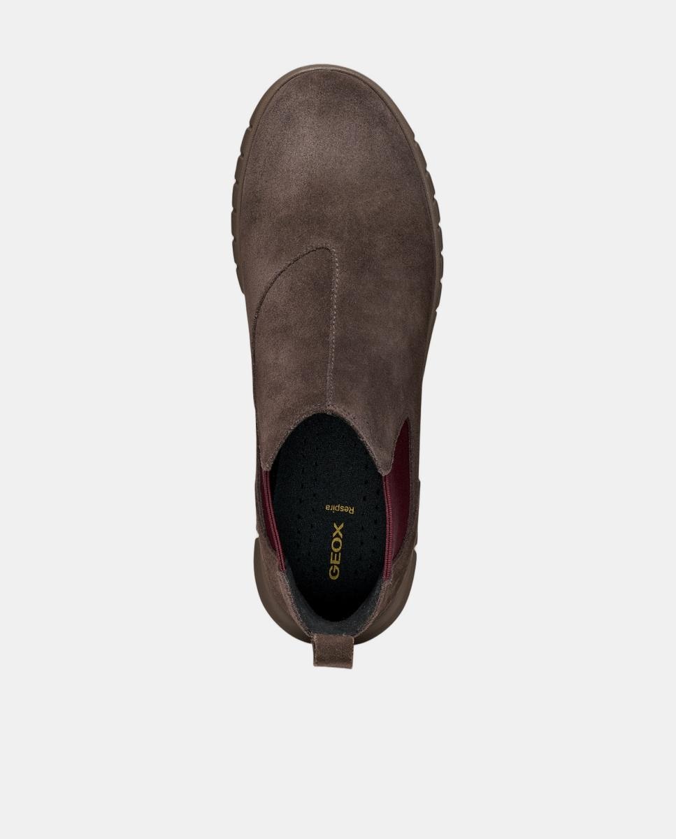 Botin Chelsea de senhora em camurça Castanho-chocolate-5