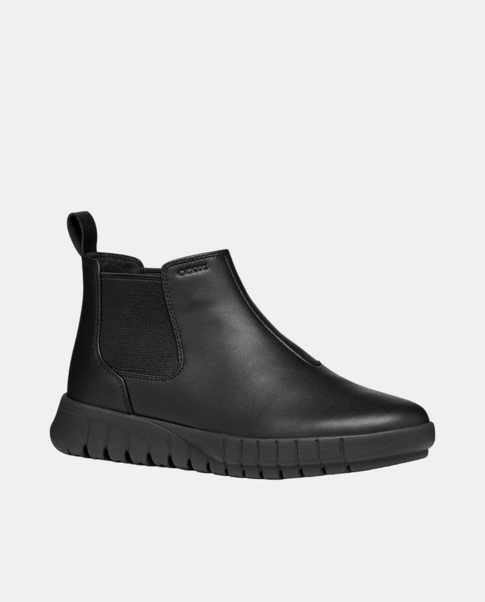 Botin Chelsea de señora en ante - Geox - Negro Negro-2