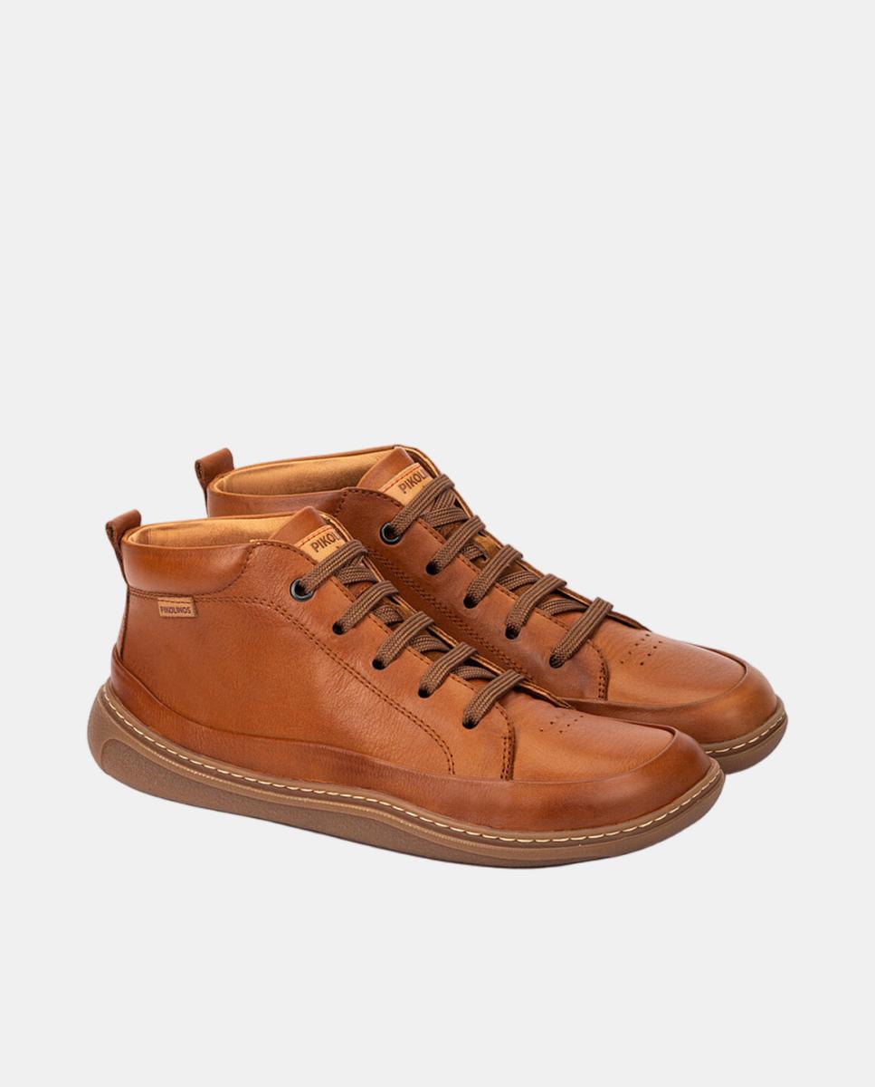 Botins Unissexo em Pele Barefoot Castanho-2