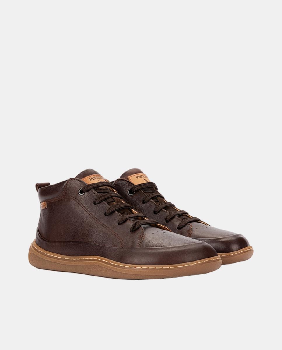 Botins Unissexo em Pele Barefoot Castanho-escuro-2
